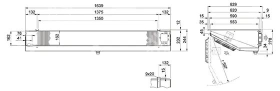výparník ECO - Luvata GME43EH4ED, 3,14  (dT 8 st., R404a) s odtáváním